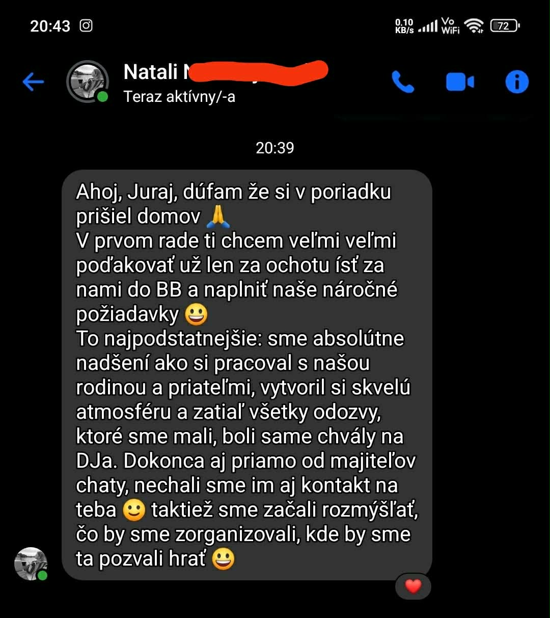 Správa od klienta 04